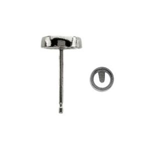 Cabochon Bezel Earring with .030
