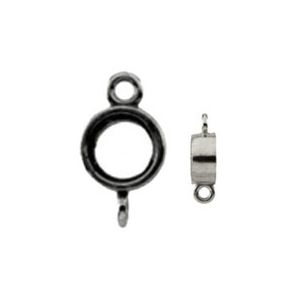Intermediate Cabochon Bezel Link Component with Rings
