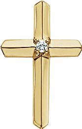 Cross Pendant with Diamond