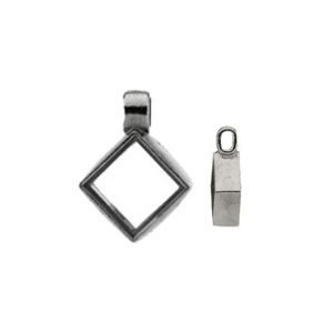 Diamond-Shape Full Bezel Cabochon Pendant