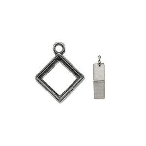 Diamond Cabochon Dangle