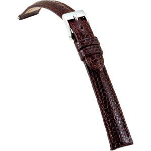 14mm Ladies Regular Brown Select Embossed Lizard Watch Strap