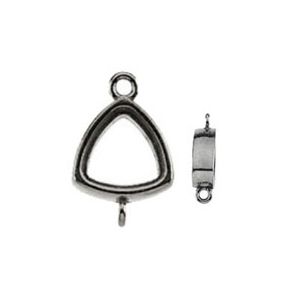 Trillion Cabochon Bezel Link Component with Rings