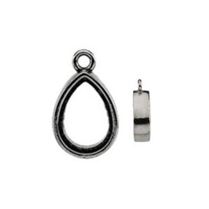 Pear Cabochon Bezel Dangle