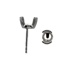 Half-Bezel Earring with .034