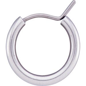 Blomdahl&reg; Rhodium-Plated Titanium Hoop Earrings