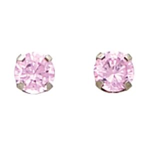 Inverness Pink CZ Piercing Earrings
