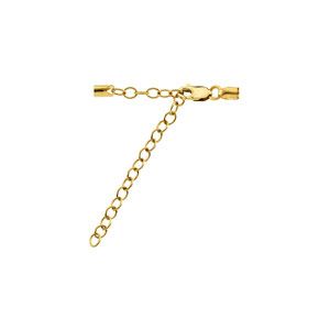 Lobster Clasp with Round End Caps and Chain Extender
