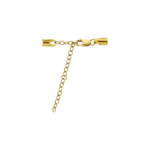 Lobster Clasp with Round End Caps and Chain Extender