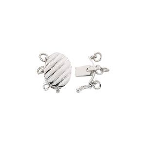 Oval Three-Strand Pearl Clasp