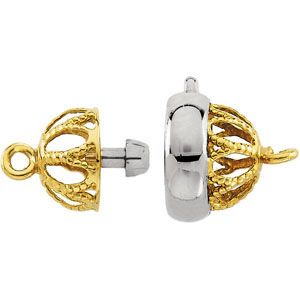 Two-Tone Single Strand Pearl Clasp