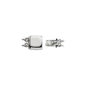 Two-Strand Square Clasp with Rings
