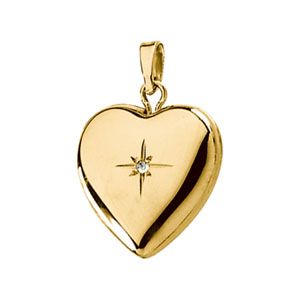 Heart Locket with Diamond Accent