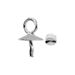 Pearl/Bead Cap with Post and Ring
