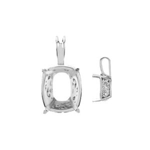 Antique Cushion Laurel Scroll Setting&reg; Pendant