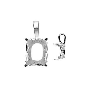 Antique Cushion Vintage Scroll Setting&reg; Pendant