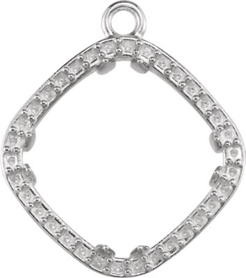 Halo-Styled Dangle for Antique Square Shape