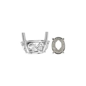 Oval Laurel Scroll Setting&reg; for Earring Assembly