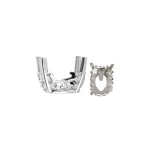 Oval Vintage Scroll Setting&reg; for Earring Assembly
