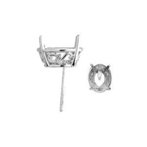 Oval Laurel Scroll Setting&reg; Earring
