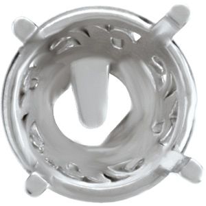 Round Laurel Scroll Setting&reg; Earring