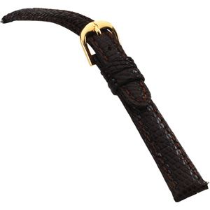 10mm Ladies Regular Genuine Lizard Brown Watch Strap