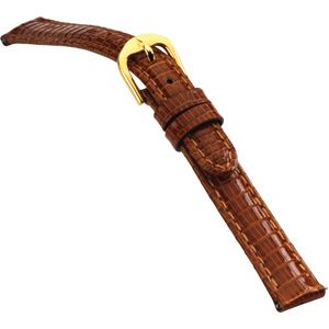 10mm Ladies Regular Genuine Lizard Honey Watch Strap