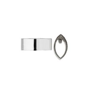 Marquise Low Straight Wall Bezel Setting with Bar