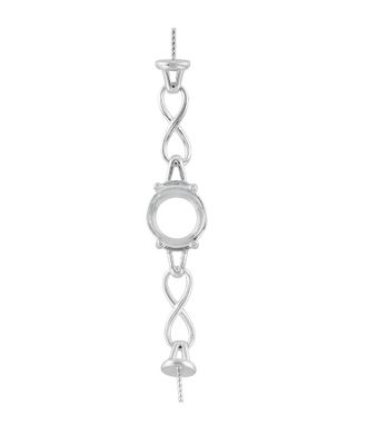 Round 4 Prong Link for Cabochon Gemstone & Pearls