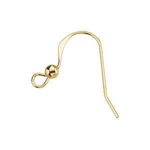 Flat Ear Wire with 30.mm Bead