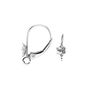 Mini Flower Lever Back with Ring 