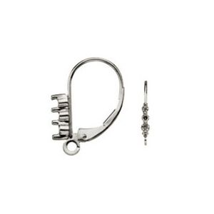 3-Stone Lever Back Earring with Ring