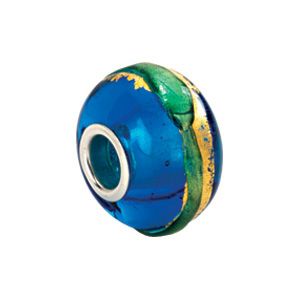 Kera™ Gold & Aqua Murano Glass Bead