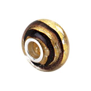 Kera™ Gold & Brown Murano Glass Bead