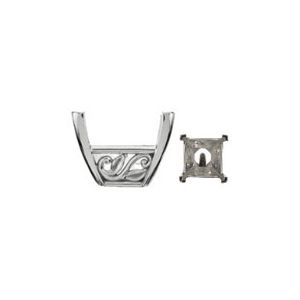 Princess/Square Laurel Scroll Setting&reg; for Earring Assembly