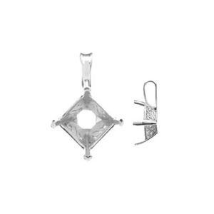 Princess/Square Laurel Scroll Setting&reg; Pendant