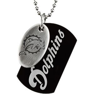 Miami Dolphins Double Dog Tag w/chain