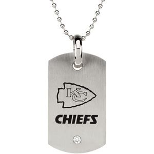 Kansas City Chiefs Logo Dog Tag w/chain