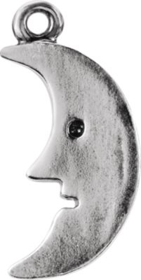 Man in the Moon Design Dangle Componenet with Jump Ring 