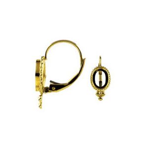 Cabochon Lever Back Earring