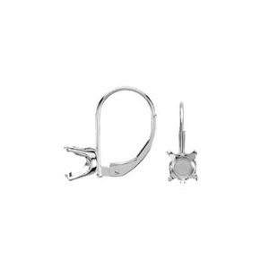 Round 4-Prong Lever Back Earring