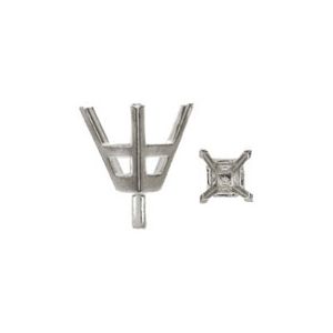 4-Prong Tall Princess/Square Peg Setting with V-Prongs