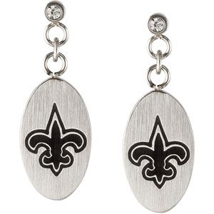 New Orleans Saints Logo Dangle Earrings