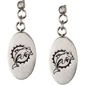 Miami Dolphins Logo Dangle Earrings 