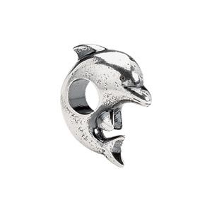 Kera™ Sterling Silver Dolphin Bead