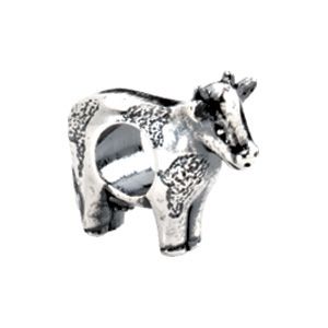 Kera™ Sterling Silver Cow Bead