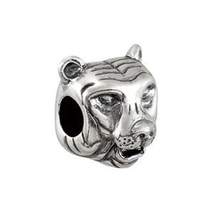 Kera&trade; Sterling Silver Tiger Bead