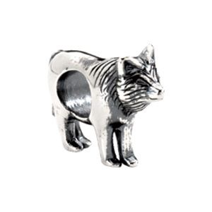 Kera™ Sterling Silver Wolf Bead
