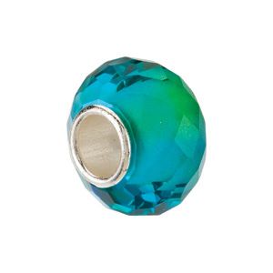 Kera™ Blue & Green Faceted Glass Bead