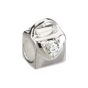 8mm Kera™ Purse Bead with CZ